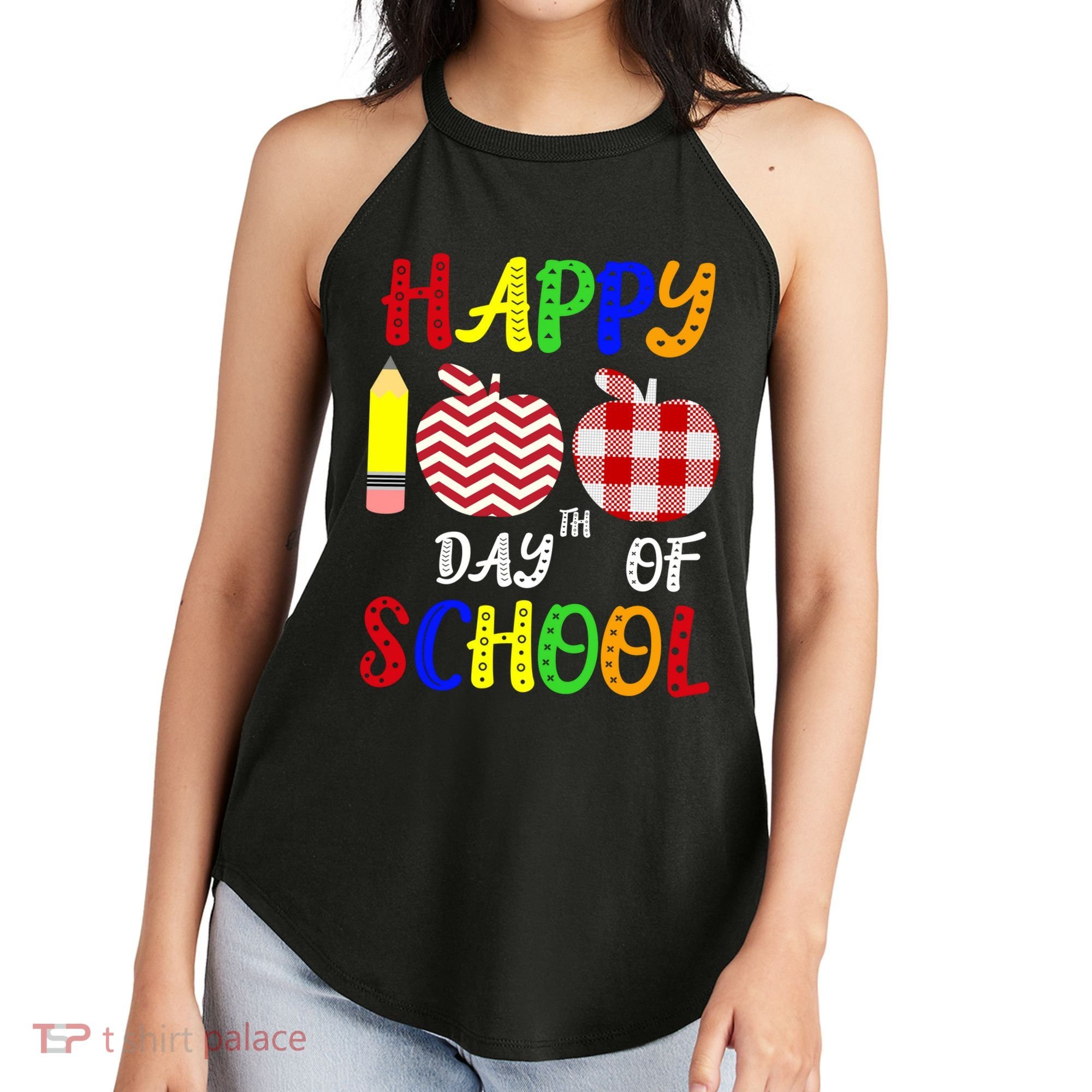 Happy 100th Day Of School Women's Perfect Tri Rocker Tank