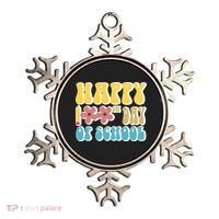 Happy 100th Day Of School Cute Retro Flower Ornament thumb 0