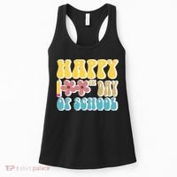 Happy 100th Day Of School Cute Retro Flower Women's Tank Top thumb 0