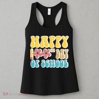 Happy 100th Day Of School Cute Retro Flower Women's Tank Top thumb 3