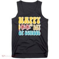 Happy 100th Day Of School Cute Retro Flower Tank Top thumb 0