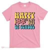 Happy 100th Day Of School Cute Retro Flower T-Shirt thumb 0