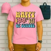 Happy 100th Day Of School Cute Retro Flower T-Shirt thumb 6