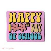 Happy 100th Day Of School Cute Retro Flower Mousepad thumb 0