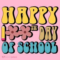 Happy 100th Day Of School Cute Retro Flower Mousepad thumb 1