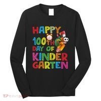 Happy 100 Days Kindergarten School Teacher Student 100th Day Long Sleeve Shirt thumb 0