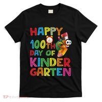Happy 100 Days Kindergarten School Teacher Student 100th Day T-Shirt thumb 0