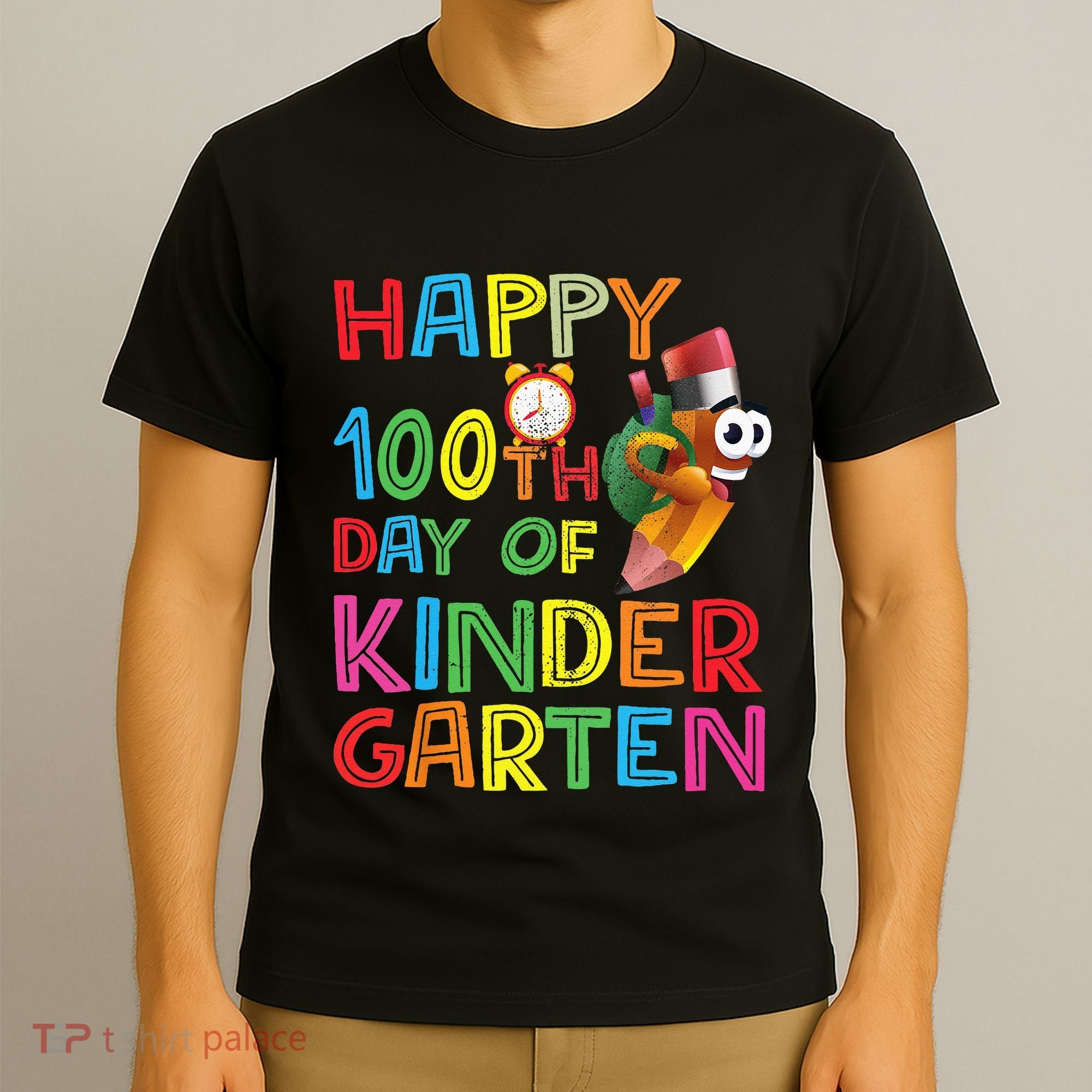 Happy 100 Days Kindergarten School Teacher Student 100th Day T-Shirt