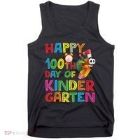 Happy 100 Days Kindergarten School Teacher Student 100th Day Tank Top thumb 0