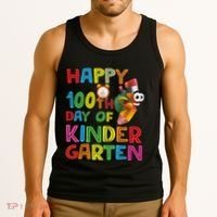 Happy 100 Days Kindergarten School Teacher Student 100th Day Tank Top thumb 3