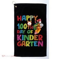 Happy 100 Days Kindergarten School Teacher Student 100th Day Golf Towel thumb 0