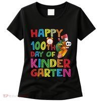 Happy 100 Days Kindergarten School Teacher Student 100th Day Women's T-Shirt thumb 0