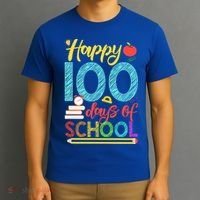 Happy 100 Days Of School For Teacher Or Child T-Shirt thumb 3