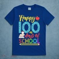 Happy 100 Days Of School For Teacher Or Child T-Shirt thumb 5