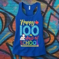 Happy 100 Days Of School For Teacher Or Child Women's Tank Top thumb 3