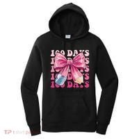 Happy 100 Days Of School Pencil Coquette Bow Teacher Gift Women's Hoodie thumb 0