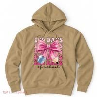 Happy 100 Days Of School Pencil Coquette Bow Teacher Gift Hoodie thumb 0