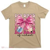 Happy 100 Days Of School Pencil Coquette Bow Teacher Gift T-Shirt thumb 0