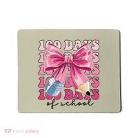 Happy 100 Days Of School Pencil Coquette Bow Teacher Gift Mousepad thumb 0