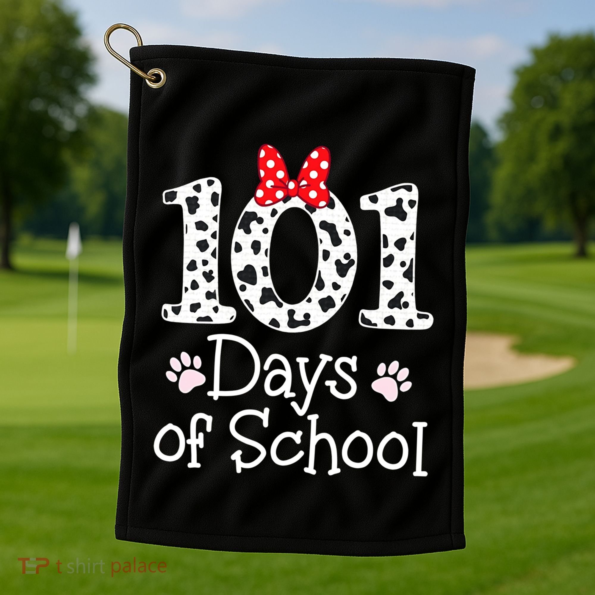 Happy 101 Days Of School Funny Student Teacher Gift Golf Towel