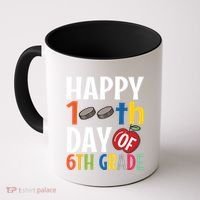 Happy 100Th Day Of 6Th Grade Hockey School Teacher Student Gift Coffee Mug thumb 0