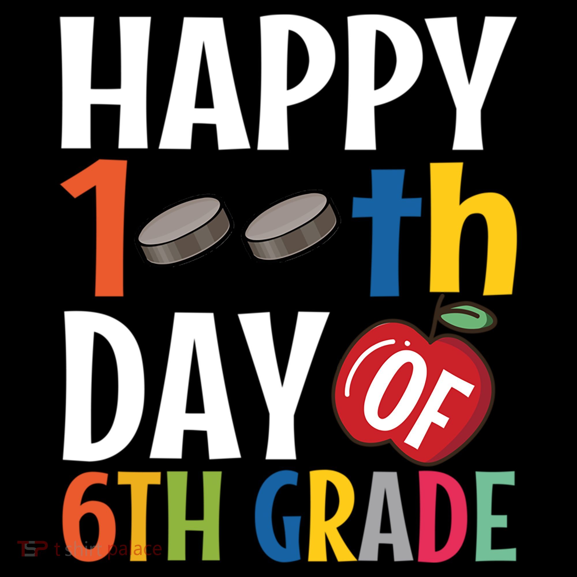 Happy 100Th Day Of 6Th Grade Hockey School Teacher Student Gift Coffee Mug
