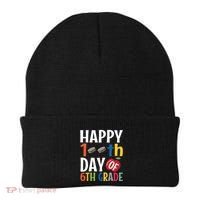 Happy 100Th Day Of 6Th Grade Hockey School Teacher Student Gift Beanie thumb 0
