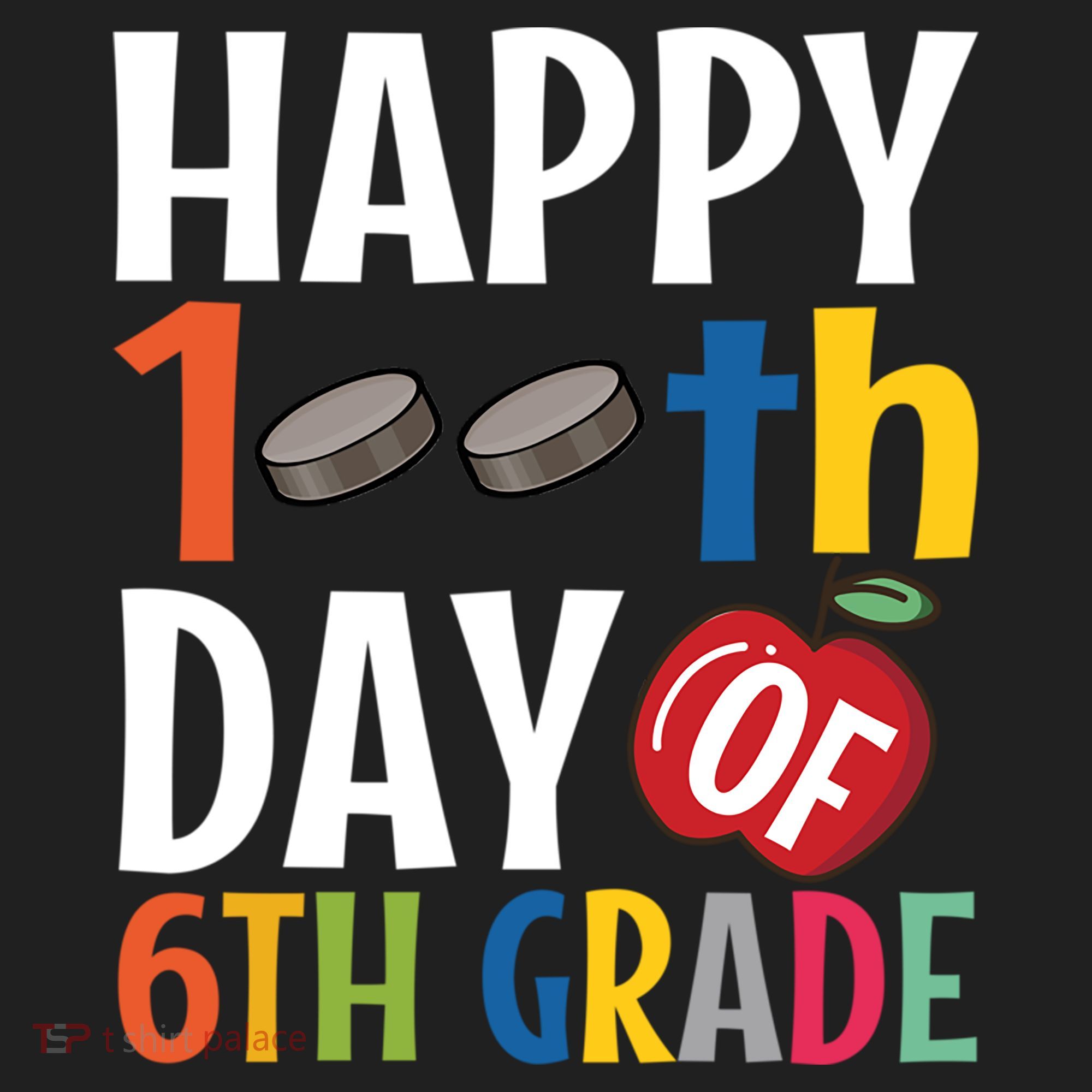 Happy 100Th Day Of 6Th Grade Hockey School Teacher Student Gift Beanie
