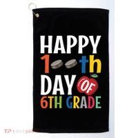 Happy 100Th Day Of 6Th Grade Hockey School Teacher Student Gift Golf Towel thumb 0