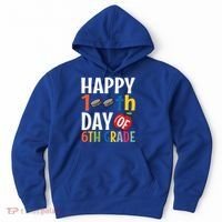 Happy 100Th Day Of 6Th Grade Hockey School Teacher Student Gift Hoodie thumb 0