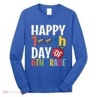 Happy 100Th Day Of 6Th Grade Hockey School Teacher Student Gift Long Sleeve Shirt thumb 0