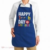 Happy 100Th Day Of 6Th Grade Hockey School Teacher Student Gift Apron thumb 2