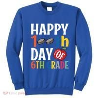 Happy 100Th Day Of 6Th Grade Hockey School Teacher Student Gift Sweatshirt thumb 0
