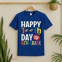 Happy 100Th Day Of 6Th Grade Hockey School Teacher Student Gift T-Shirt thumb 2