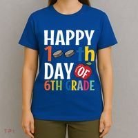 Happy 100Th Day Of 6Th Grade Hockey School Teacher Student Gift T-Shirt thumb 4
