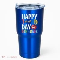 Happy 100Th Day Of 6Th Grade Hockey School Teacher Student Gift Tumbler thumb 0