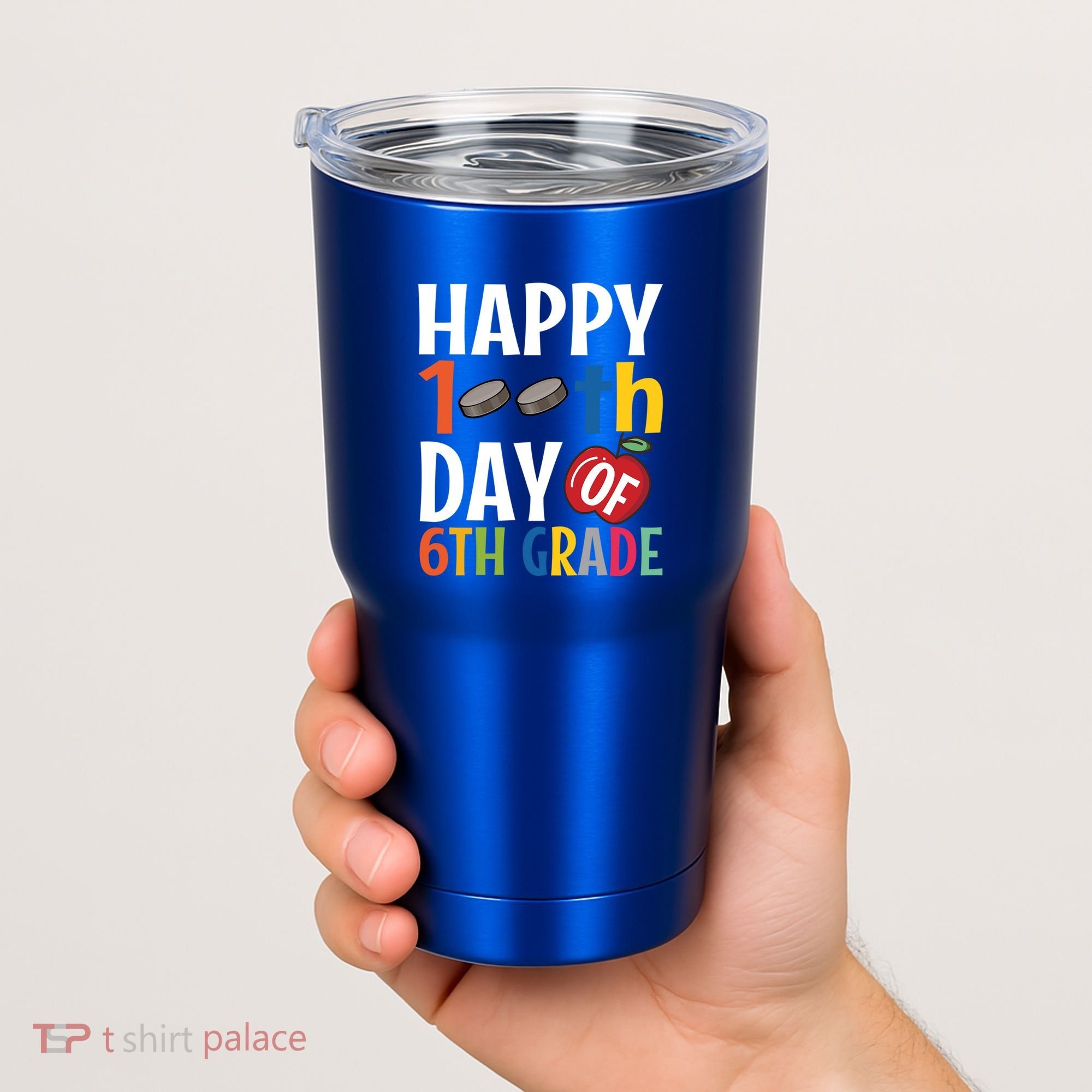 Happy 100Th Day Of 6Th Grade Hockey School Teacher Student Gift Tumbler