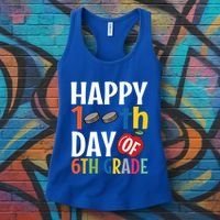 Happy 100Th Day Of 6Th Grade Hockey School Teacher Student Gift Women's Tank Top thumb 3