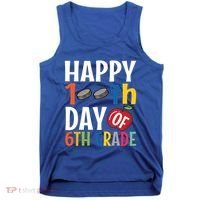 Happy 100Th Day Of 6Th Grade Hockey School Teacher Student Gift Tank Top thumb 0