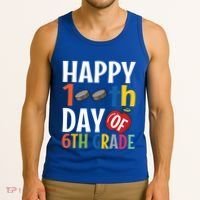 Happy 100Th Day Of 6Th Grade Hockey School Teacher Student Gift Tank Top thumb 3