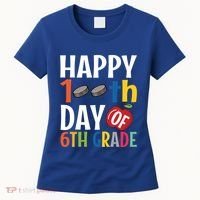 Happy 100Th Day Of 6Th Grade Hockey School Teacher Student Gift Women's T-Shirt thumb 0