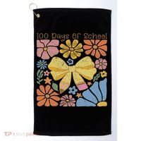Happy 100th Day Of School 100 Days Of School Teacher Student Golf Towel thumb 0