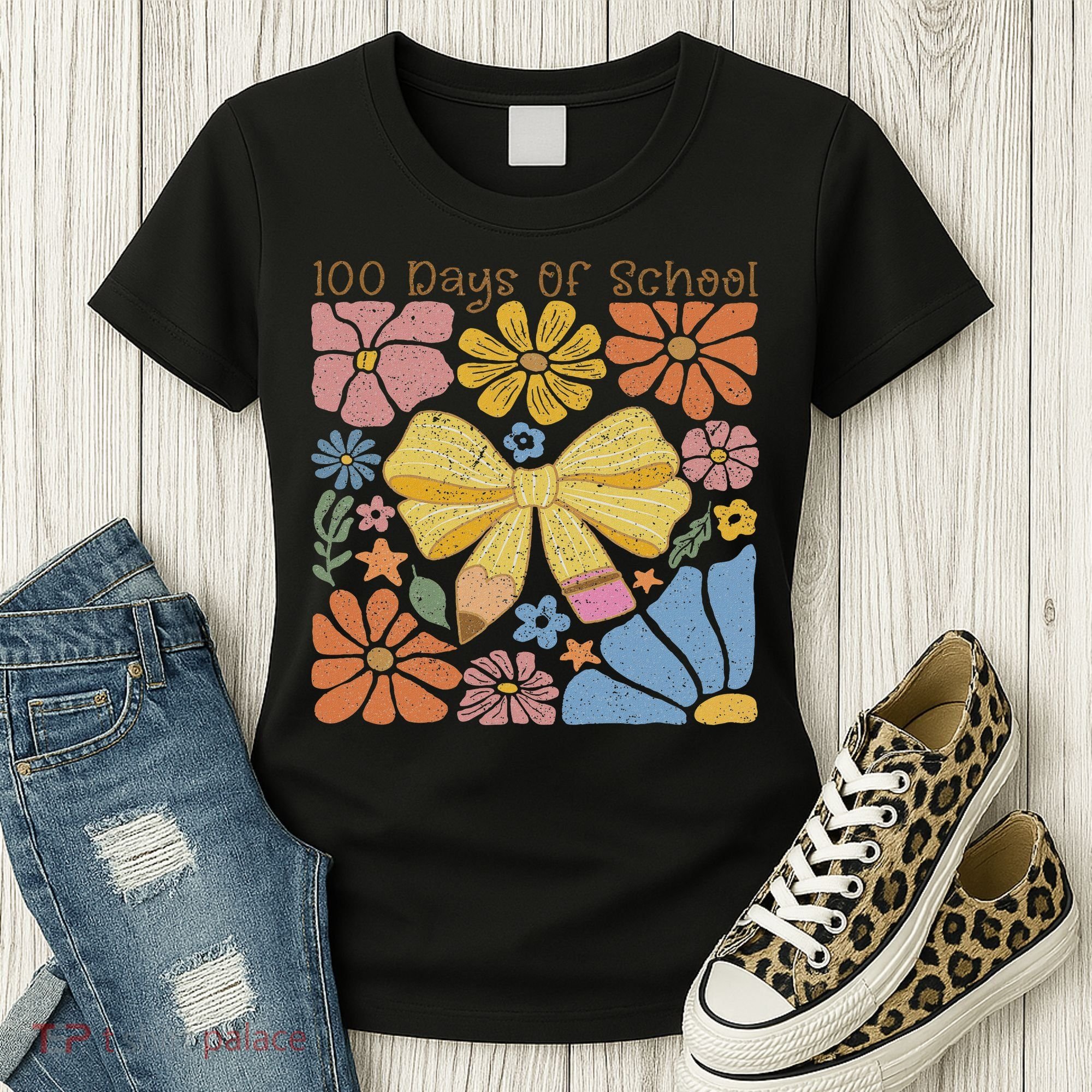 Happy 100th Day Of School 100 Days Of School Teacher Student Women's T-Shirt