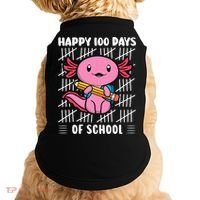 Happy 100 Days Of School Cute Axolotl Kindergarten 100th Day  Doggie Tank thumb 0