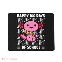 Happy 100 Days Of School Cute Axolotl Kindergarten 100th Day  Mousepad thumb 0