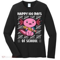 Happy 100 Days Of School Cute Axolotl Kindergarten 100th Day  Women's Long Sleeve Shirt thumb 0