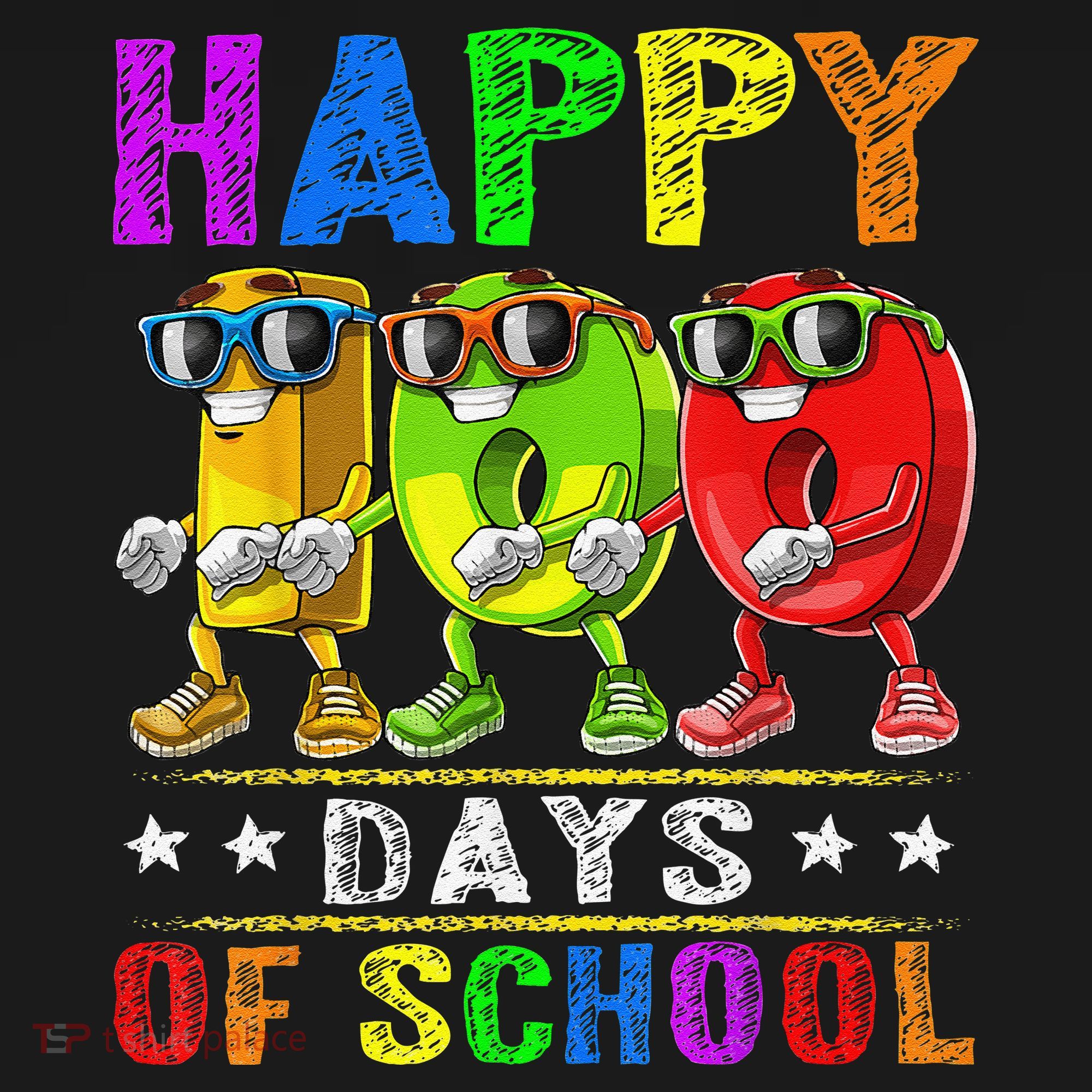 Happy 100 Days of School Flossing 100th Day School Long Sleeve Shirt