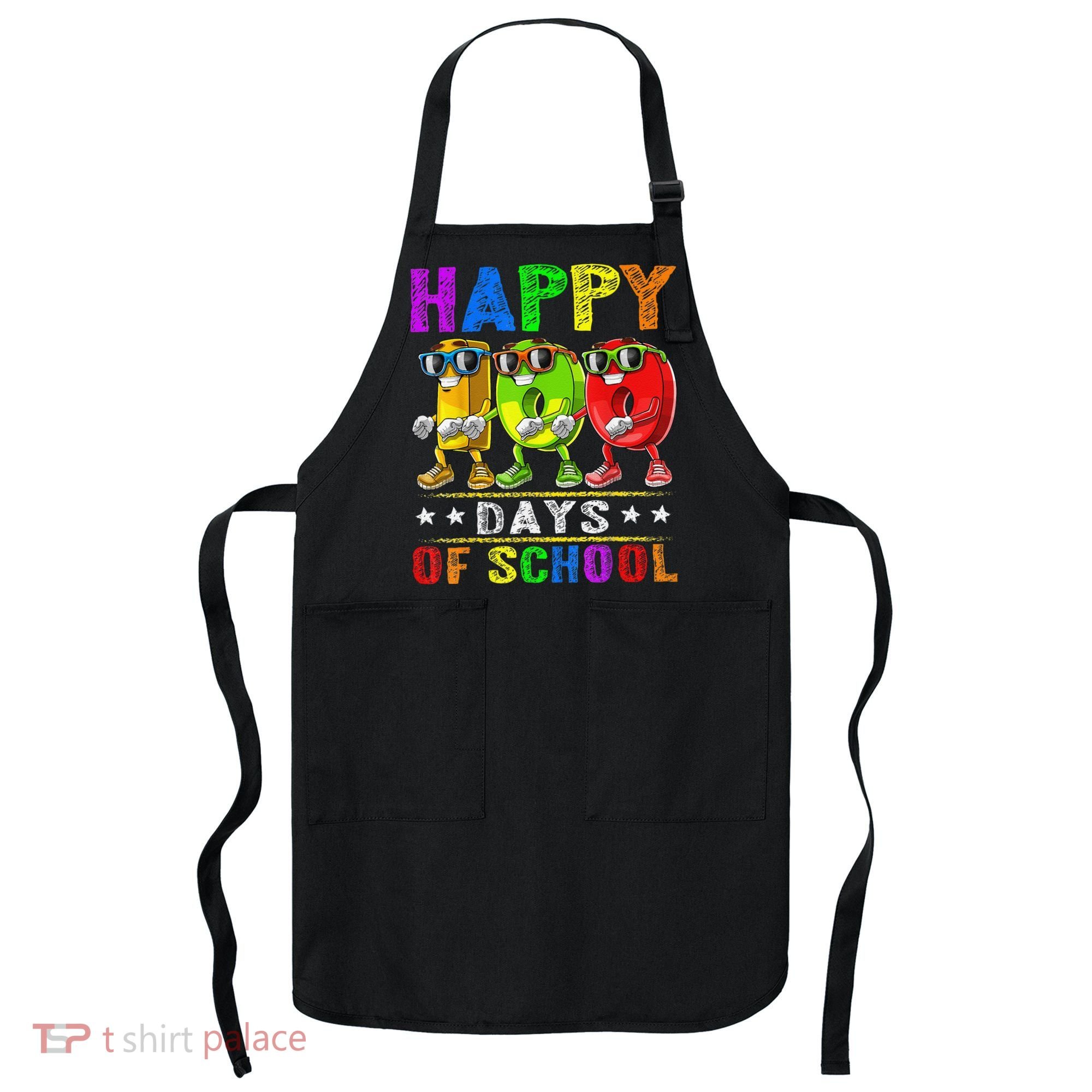 Happy 100 Days of School Flossing 100th Day School Apron