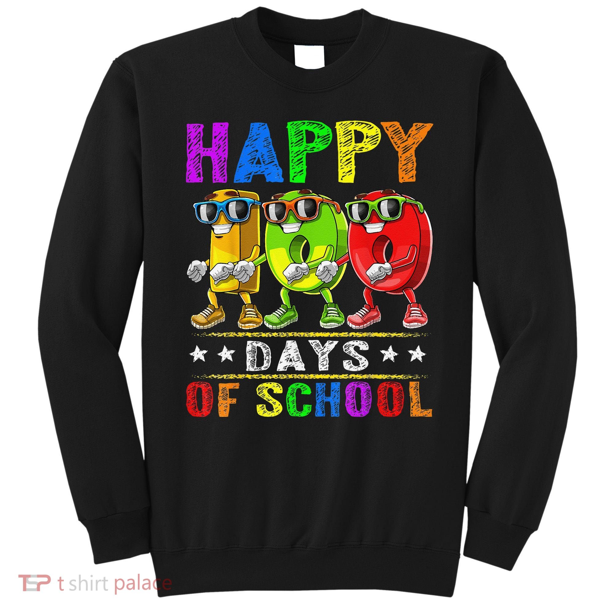 Happy 100 Days of School Flossing 100th Day School Sweatshirt