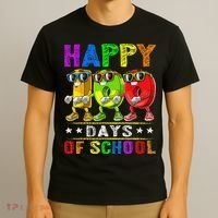 Happy 100 Days of School Flossing 100th Day School T-Shirt thumb 3
